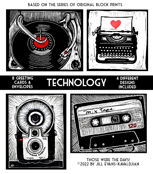 Obsolete Technology Boxed Set of Eight Cards